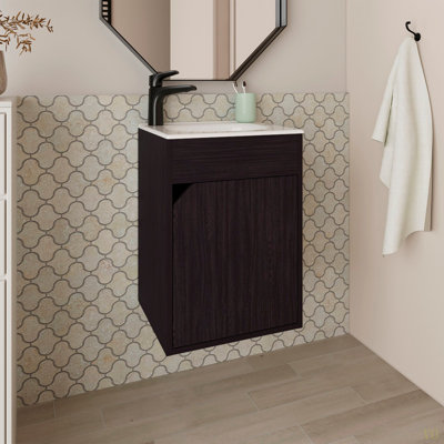 Bathroom Floating Vanity With A Door
