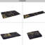 Tapis lavable à la machine de 2 pi x 3 pi noir + chenille douce dorée pour un décor confortable et antidérapant