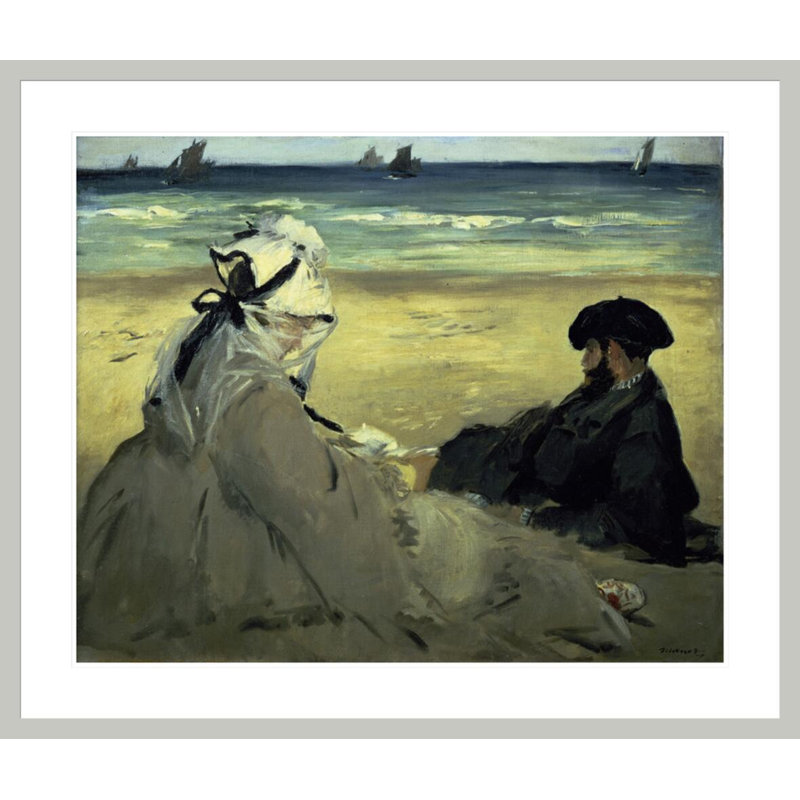 «On the beach» par Estampe numérique encadrée, H 33,5 po x l 39,5 po