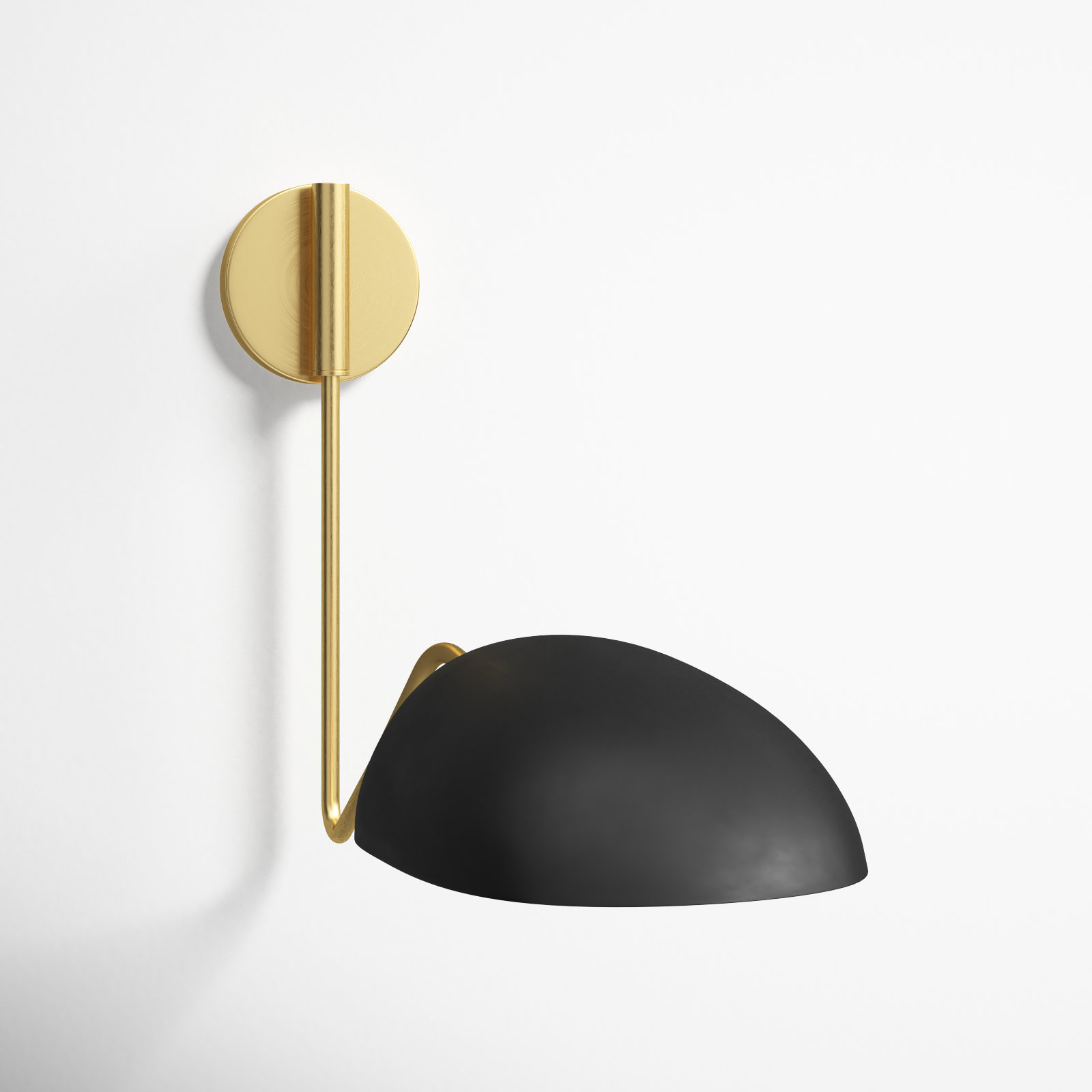 Adarna Single Light Dimmable Swing Arm Sconce, Midnight Black