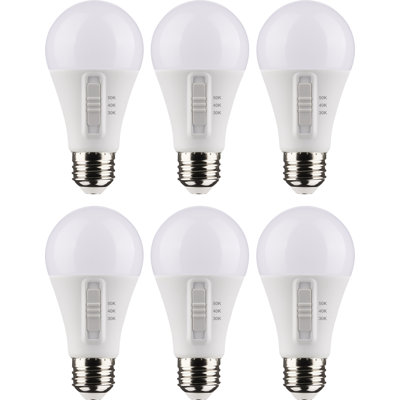 12 Watt (75 Watt Equivalent), A19 LED, Non-Dimmable Light Bulb, Selectable CCT E26/Medium (Standard) Base