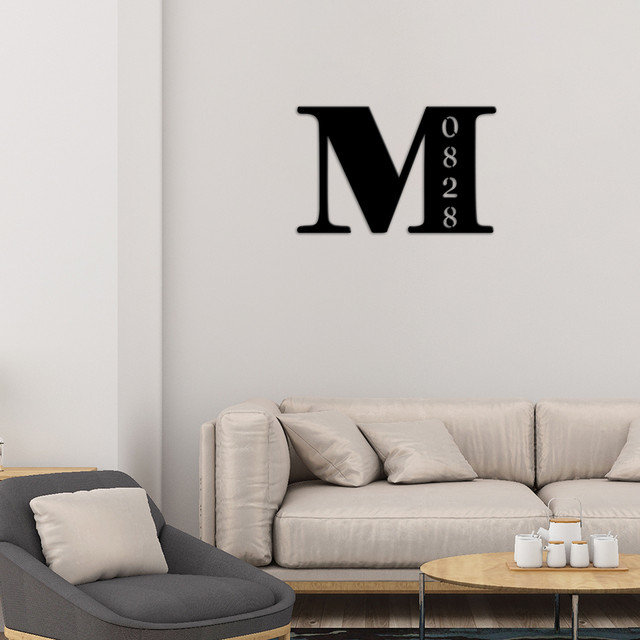 Carlisia Water Resistant Steel Text & Numbers Wall Decor