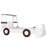 Twin Size Car Bed with Storage Shelves, Kids Platform Bed with Cute Car-shape, Childlike Design, Brown & White-630657132