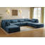 8 Seater Corduroy Corner Sofa -581254943