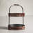 Metal Oval 2 Tier Tray with Handle