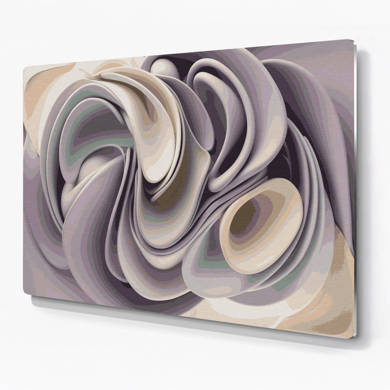 Art mural gris Biomorphic Abstraction 89, H 12 po x l 18 po