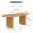 79" Solid Wood Oval Dining Table Set With 8 Fabirc Upholstered Dining Chairs Modern Double Pedestal Dining Set For Seats 8-1061647451-1061647452