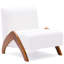 Chaise d'appoint rembourrée avec pieds en bois-1789125779