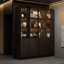 Vitrine 3 tiroirs H 78,7 po x l 63 po avec porte vitrée et lumières DEL
