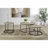 Distressed Pine 2-piece Round Nesting Coffee Table