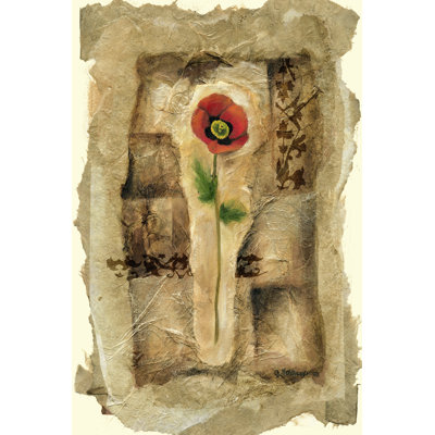 Gilded Poppy II by Jennifer Goldberger - Wrapped Canvas Painting