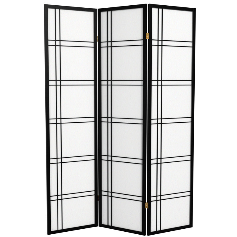 Cloison en papier de riz pliable Keitez, Noir, 3