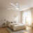 Mexa 54" Indoor Modern Ceiling Fan with Brushed Nickel accent Integrated LED Light and Remote Control-567920306
