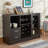 Versatile Accent Cabinet With Wine Bottle Rack For Multiple Room Settings, Ideal For Displaying And Storing Various Items