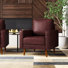 Fauteuil en cuir véritable de 33 po de largeur Annaleise