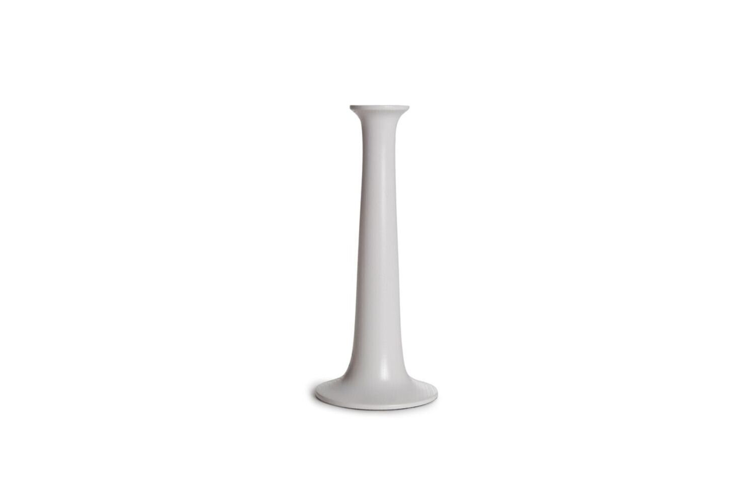 Simple Solid Wood Candlestick, 9" H x 4" W x 4" D, Gray