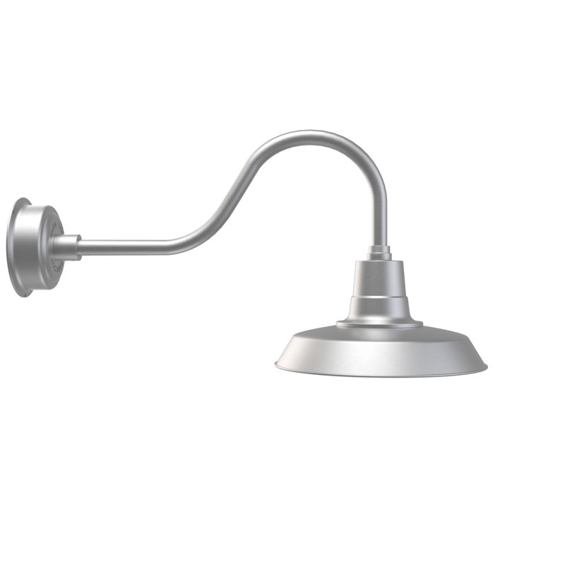 Haleigh Wall Light, Galvanized Silver, 16.77" H x 14" W x 30.75" D