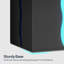 31.5'' Square Coffee Table,High Gloss Minimalist Design with LED Lights ,Living Room Table