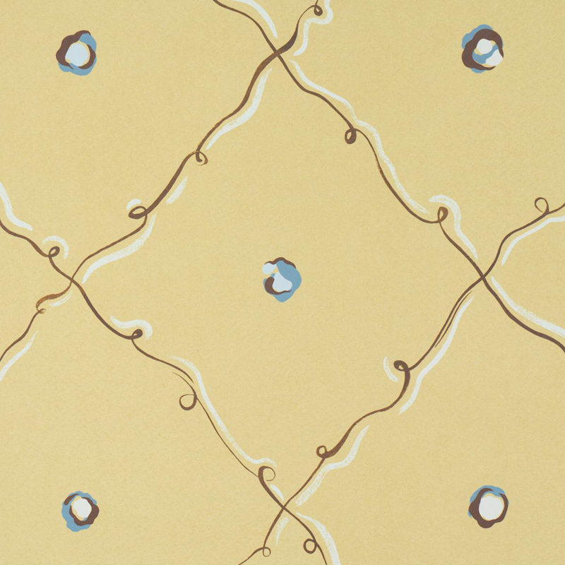 Schumacher X Backdrop Colette Wallpaper, Yellow