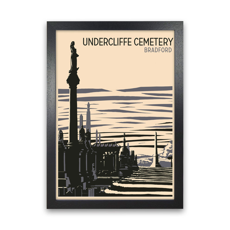 Undercliffe Cemetery Portrait Copy by Richard O'Neill - Print, Black Framed, 34cm H x 25cm W x 3cm D