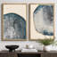 «Tree Ring», œuvre de souche en bois bleu marine, images murales simples et rustiques modernes, ensemble de 2 reproductions d'art sur toile, 16 x 24 x 2, 24 x 36 x 2-119385138-91068944-91068942