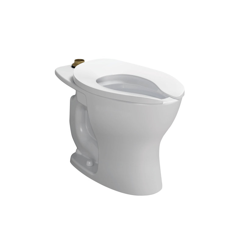 Tornado Flush Commercial Flushometer Floor-Mounted Universal Height Toilet, Elongated, Cotton White