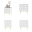 Table de chevet moderne avec finition blanche