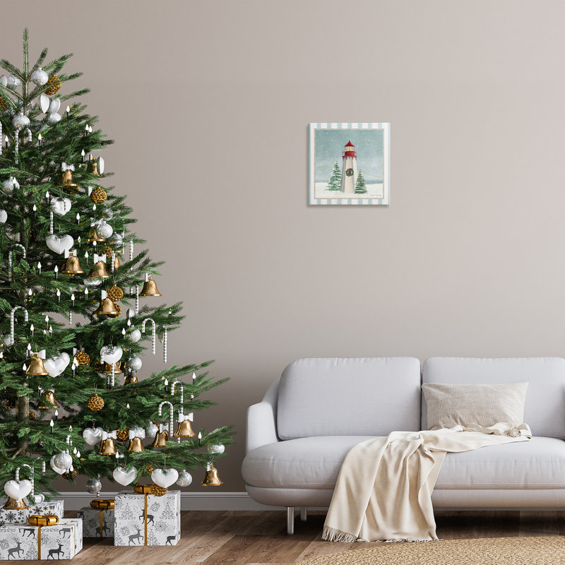 Art mural sur toile, "Coastal Holiday", par Danielle Murray, H 17 po x l 17 po