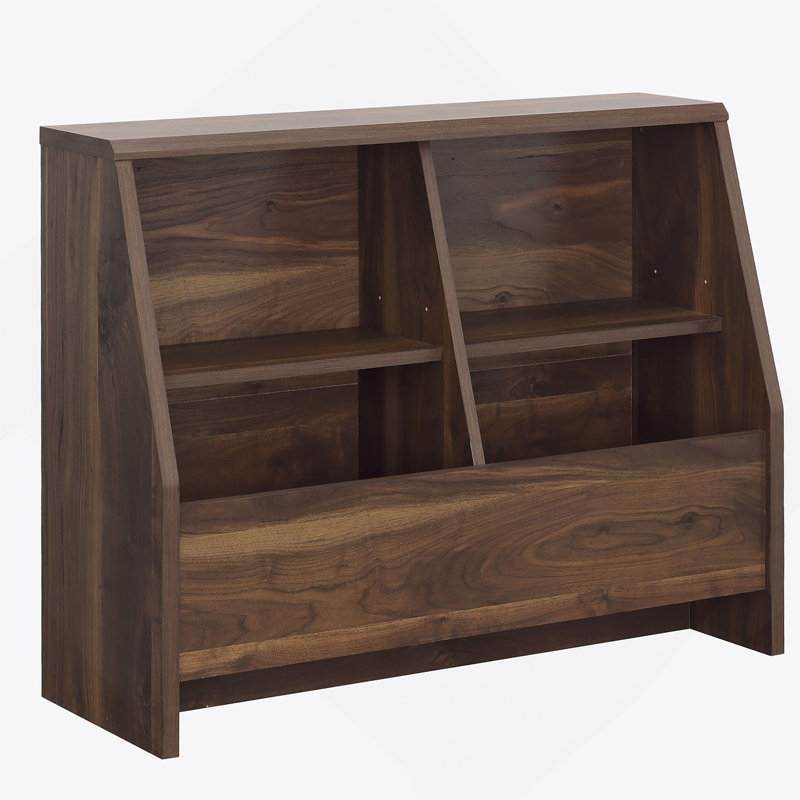 Bibliothèque polyvalente avec tablettes réglables et pied de lit à double usage pour des solutions de rangement flexibles.