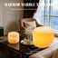 Lampe de table en marbre naturel Marmor, veilleuse cylindrique sans fil rechargeable avec luminosité réglable à 3 niveaux, lampe décorative décorative à DEL portable pour le salon, la chambre à coucher, la salle de bain et le bureau