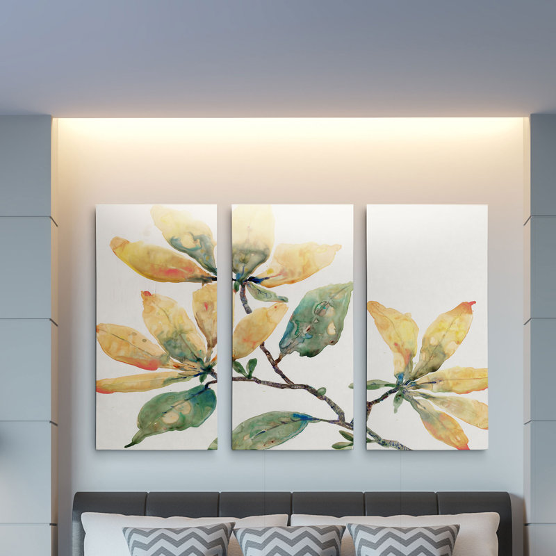 " Flowering Branch II " 3 - Pieces, 24" H x 36" W x 1.5" D