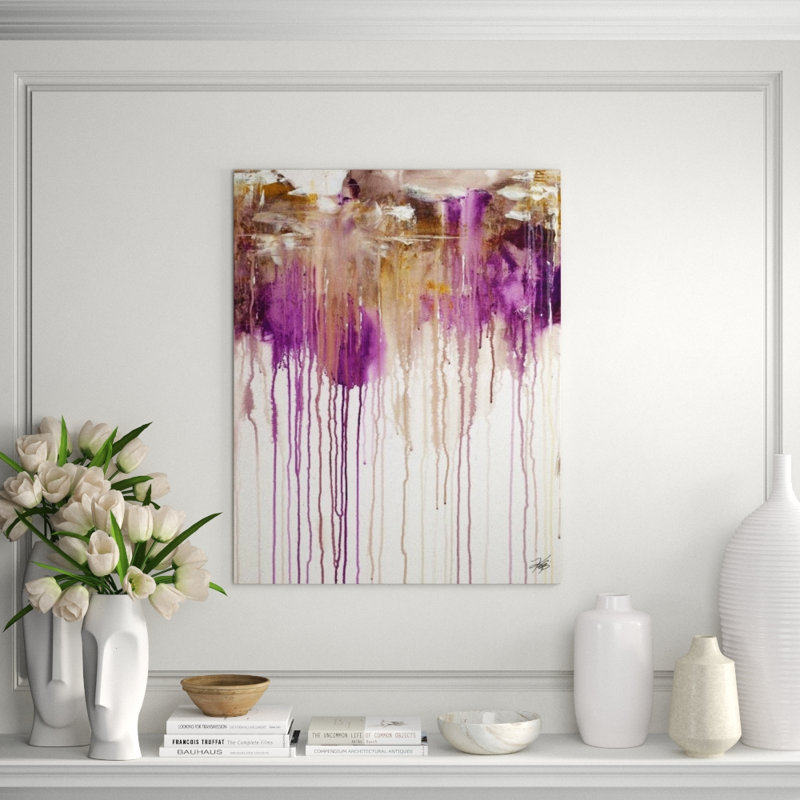 Lavender Dusk Painting by Kelli Ellis, Outdoor, 38" H x 30" W x 1.5" D