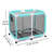 Dakayden Extra Large Mesh Pool Storage Bin PVC 214 Gallon Noodles Holder Toys Organizer 6 Wheels Rolling Cart Sky Blue-1623444517