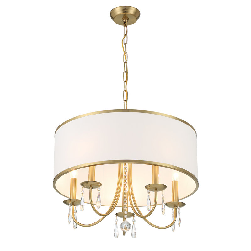 5 Light Vibrant Gold Chandelier