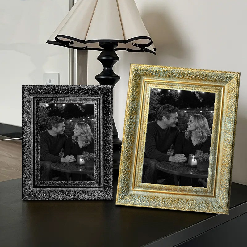 Cadre photo sophistiqué 3 pièces en or antique pour photos de 5 po x 7 po et affichage de photos de tous les jours, 3