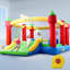 Château gonflable extra large de 4,67 m x 3,66 m pour enfants avec glissade large, panier de basketball, jeu de lancer de cibles et souffleur de 750 W, capacité de 272 kg