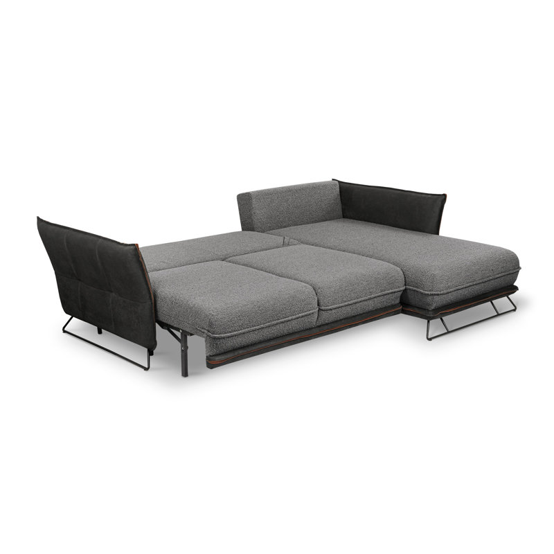 Gieselle 4 Seater Corner Sofa, Anthracite/Graphite, Right Hand Facing