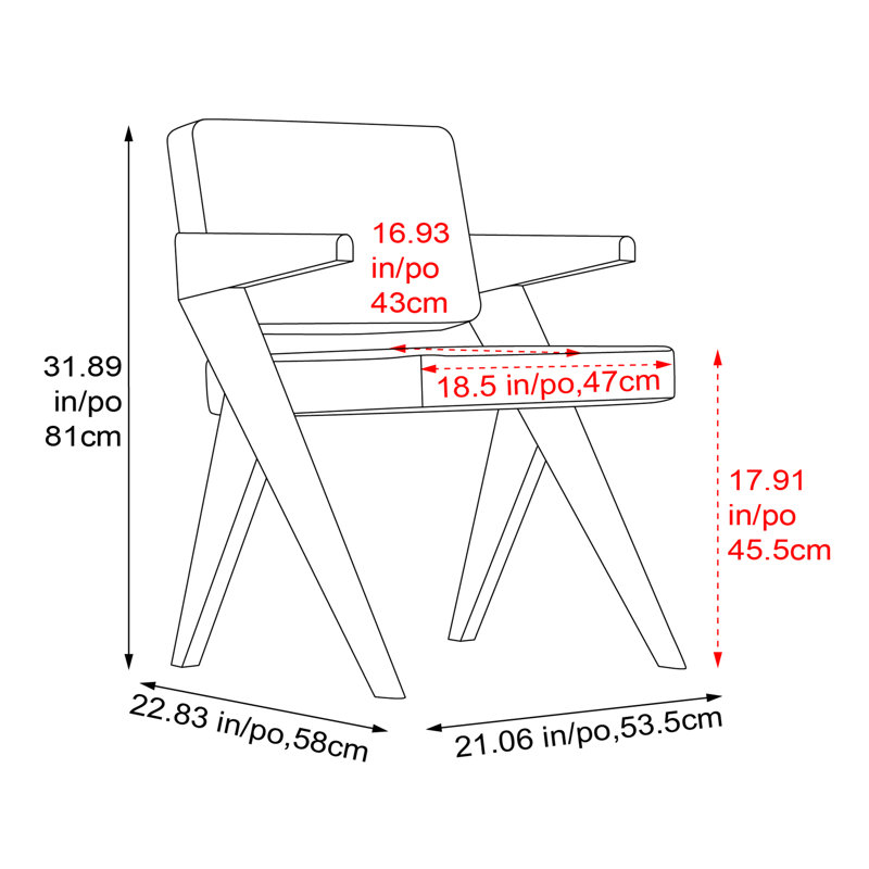 Chaise en cuir Caspar, brun