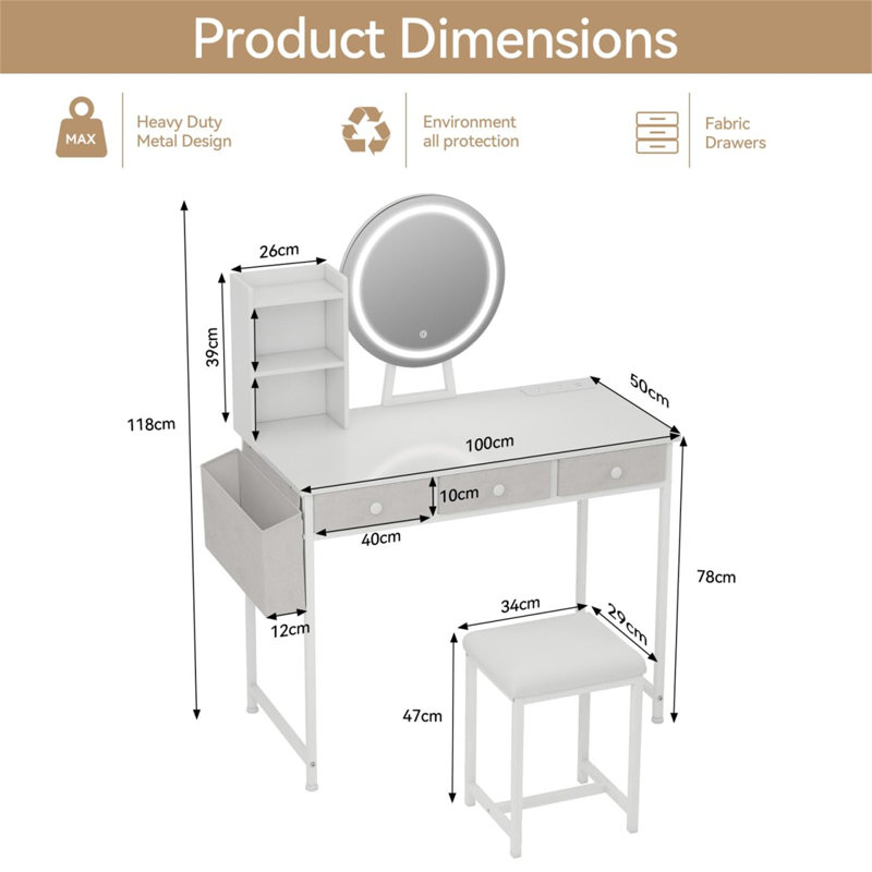 Dressing Table with Mirror