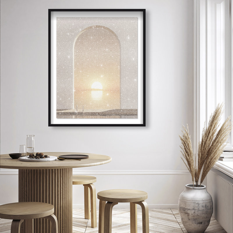 Sunset Warmth Framed Graphic Art, 31.5"H x 25.5"W, Black Shadowbox