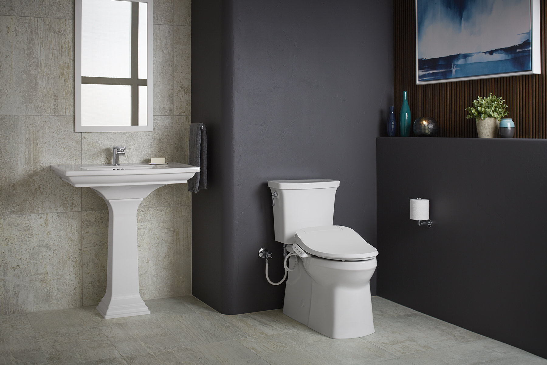 Siège De Toilette Bidet Kohler PureWash E880 – Allongé, Blanc, Avec Télécommande, Neuf (ouvert Pour Inspection)