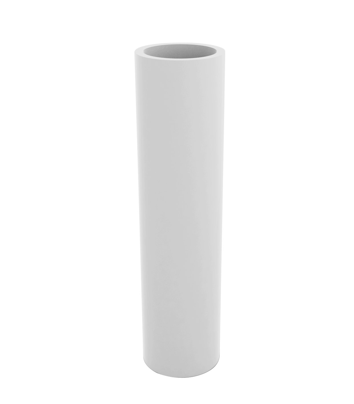 Cilindro Pot Planter, White, 31.5" H x 7.75" W x 7.75" D