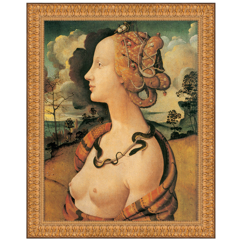 " Portrait Of Simonetta Vespucci, 1480 " by Piero Di Cosimo, 48.5" H x 39" W x 1.75" D