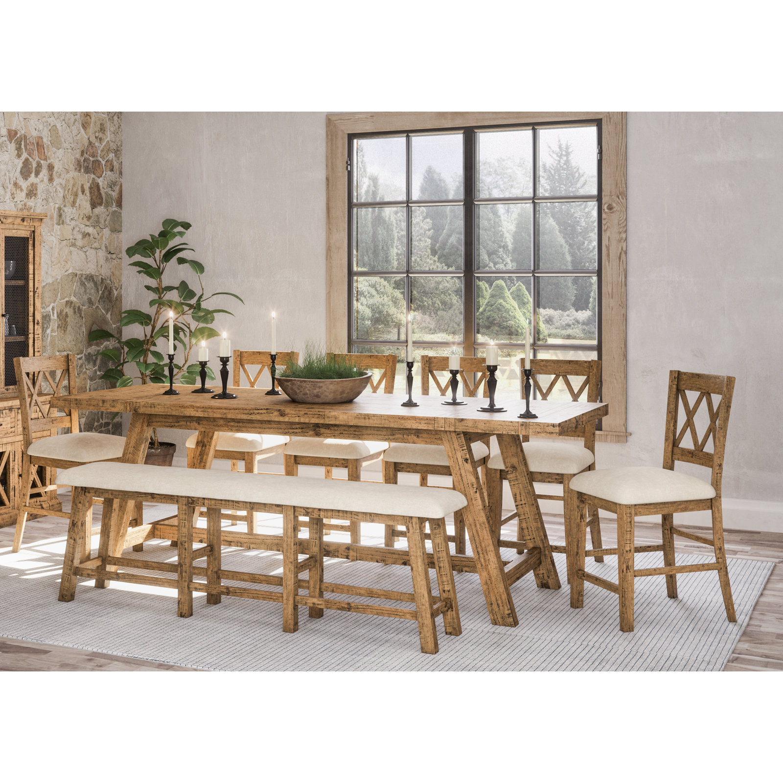 Maxine Dining Table Set with Removable Leaf