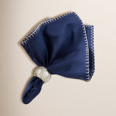 Ivara Whip Stitched Design 20" Cotton Napkin