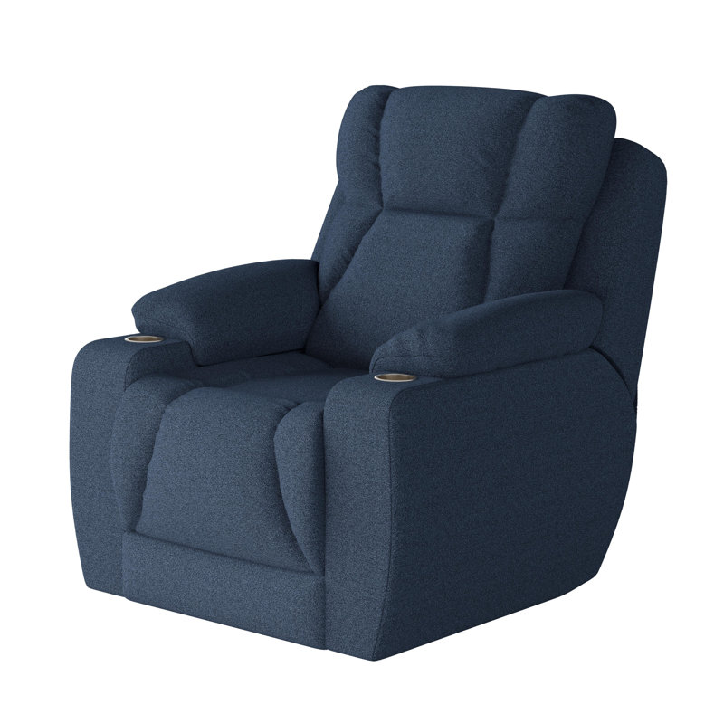 Fauteuil inclinable près du mur pour homme, Chenille, Bleu