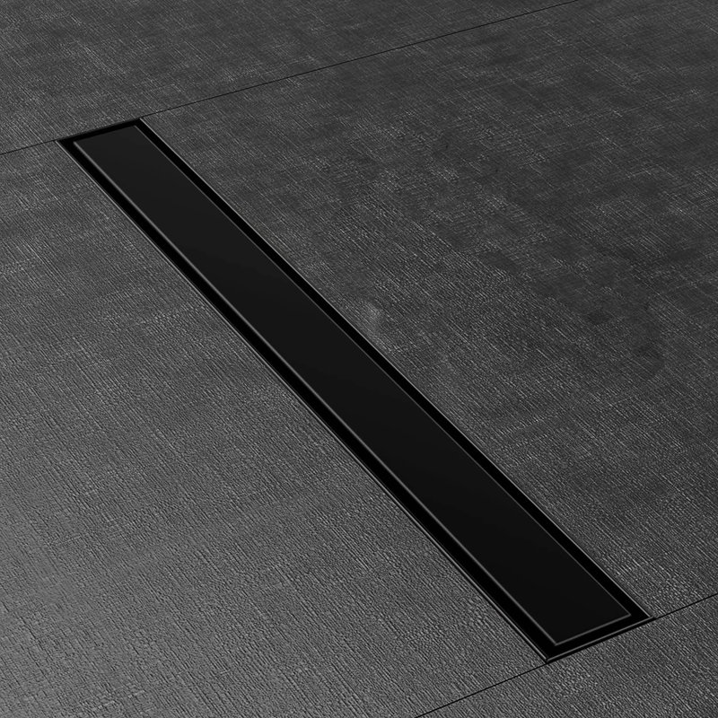 Drain de douche panier, Noir mat