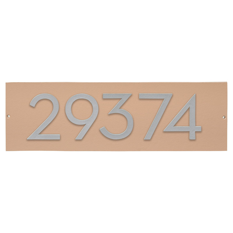 Rectangle Wall Plaque, Taupe/Silver, Yes