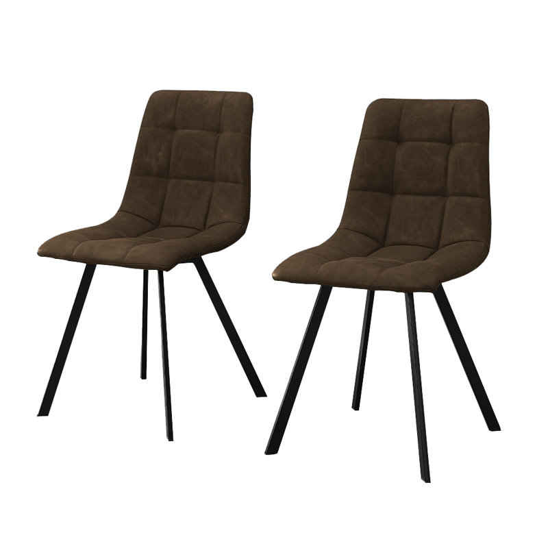 Angle Upholstered Dining Chair, Brown