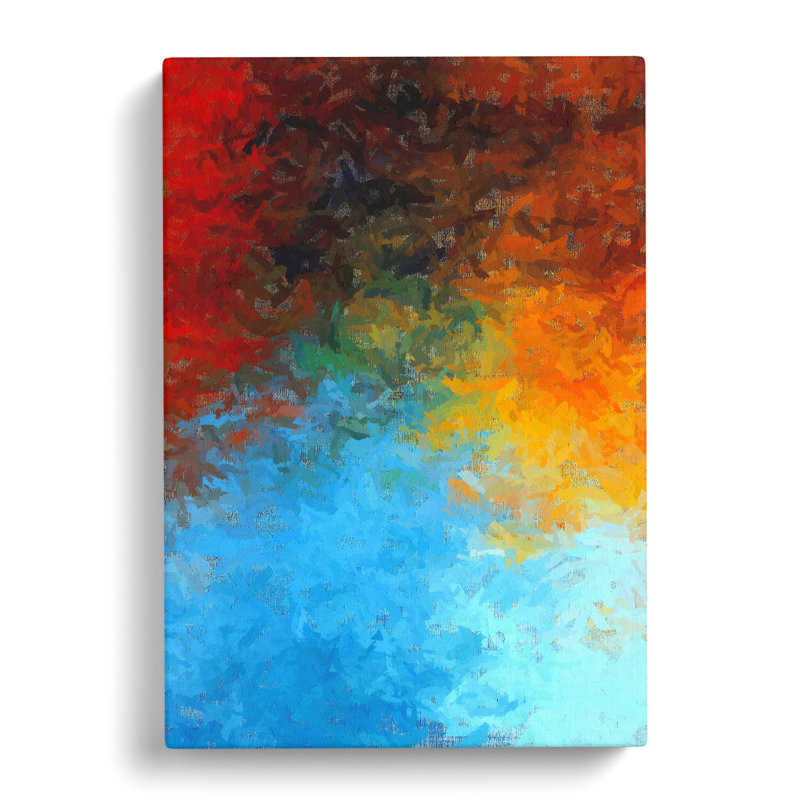 Misty Waters Abstract - Wrapped Canvas Print, 50cm H x 35cm W x 3cm D